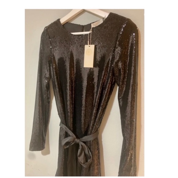 Ramy Brook Hallie Sequins Dress in BLACK. - Picture 8 of 10